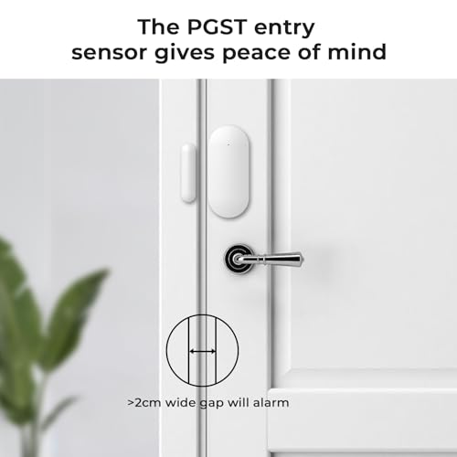 WiFi Door Window Sensor,Smart Door Open/Closed Detector with App Alert,Wireless Entry Detector Sensor Alarm for Home Security - color: White