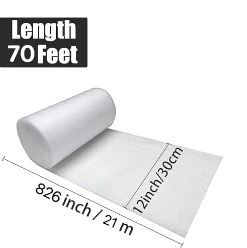 12"x 70' Foam Wrap Rolls for Moving Packing Foam Roll Packing Materials Shipping Packing Moving Supplies, Thick Cushion packaging wraps for Protect Glasses,Fragile Items,Dishes - size: ‎30cm*25m