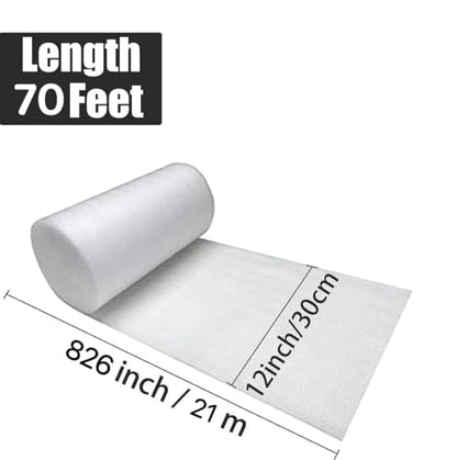 12"x 70' Foam Wrap Rolls for Moving Packing Foam Roll Packing Materials Shipping Packing Moving Supplies, Thick Cushion packaging wraps for Protect Glasses,Fragile Items,Dishes - size: ‎30cm*25m