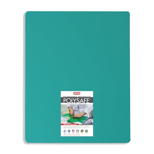 Dexas NSF Certified Polysafe Pastry Board, 16 x 20 inches, Reversible Kitchen Cutting Board, Teal Green - color: Teal Green, size: 20"L x 16"W