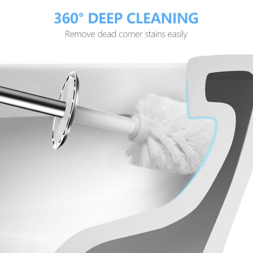 SetSail Toilet Brush, Holder Toilet Brushes for Bathroom,White,2 Packs - color: White, size: 2 packs