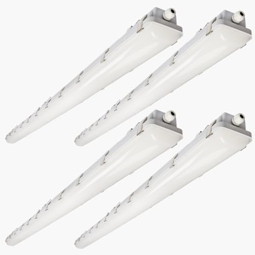 DAKASON 8FT LED Vapor Tight Light Fixture 4Pack, 15600lm 120W/100W/80W 3CCT - size: 8FT-4Pack