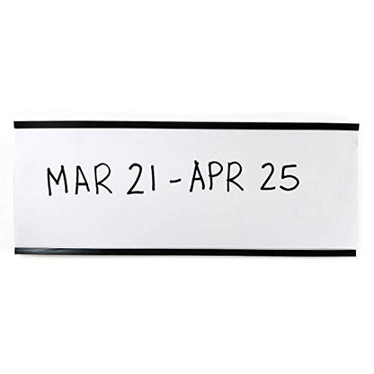 SmartSign (10-Pack) Magnetic C Channel Card Label Holders - 3" x 8" Metal Racks and Shelf Label Holders with Paper Inserts - size: 3" x 8" pack of 10