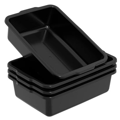 Sandmovie 4 Packs Commercial Restaurant Bus Tub, 25 L Plastic Bus Box - size: 25 L