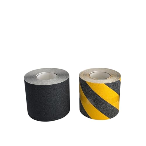 NST-20 Black Non-Skid Tape - Safety Way 60 Grit Anti Slip Traction Tape No Slip, 32 mil - 4” x 60' Pack of 1 ROLL - color: BLACK, size: 4" x 60'
