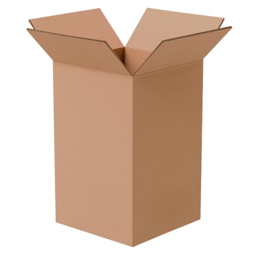 The Boxery 5"x5"x8" Corrugated Cardboard Boxes 25-Pack - size: 5 x 5 x 8"