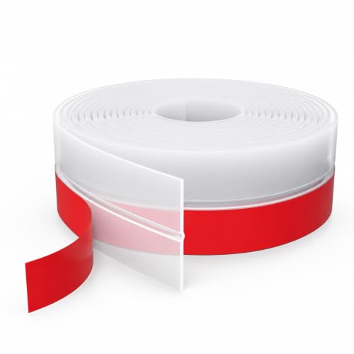 Silicone Weather Stripping Door Seal, 2 in x 20 ft, Self Adhesive - color: Clear, size: 2 Inch x 20 Feet
