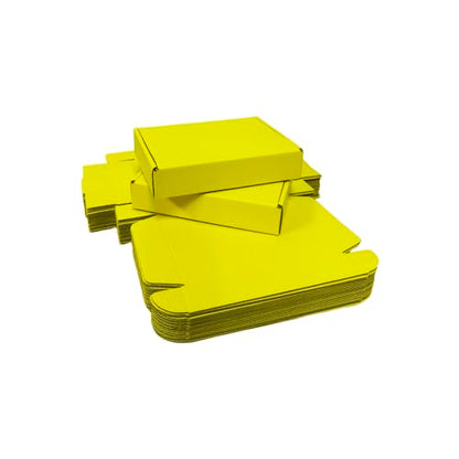 50 Pack 7.9x4x1.2 in Lemon Yellow Shipping Boxes - color: Lemon Yellow, size: 7.9x4x1.2 in