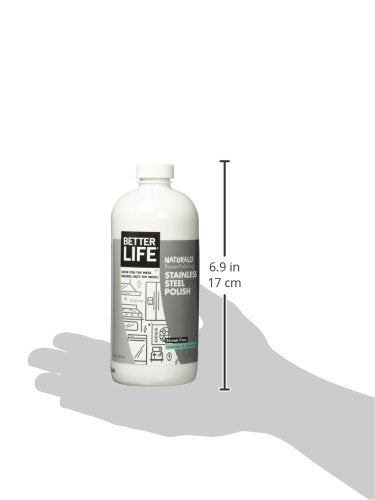 BETTER LIFE Stainless Steel Cleaner - 2 Pack 16 oz Streak-Free Stainless Steel Polish for Kitchen Sinks, Stoves, Metal Appliance, Refrigerator - Removes Grease & Water Stains - Chamomile-Lavender