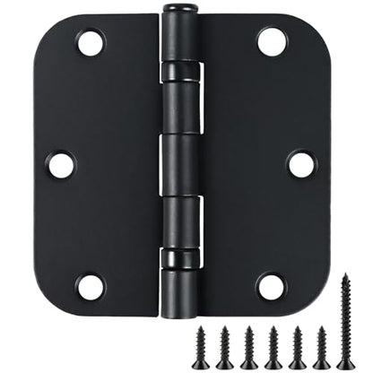 TDCHINGES Rounded Matte Black Door Hinges 3.5 Inch 5/8" Lasting No Squeak - color: Matte Black-Rounded, size: 36 Pack-Ball Bearing-lasting no squeak