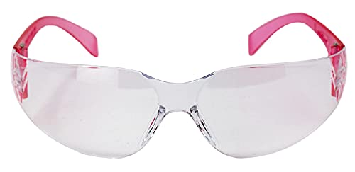 BISON LIFE Clear/Pink Safety Glasses for Men & Women ANSI Z87.1, 12 Pack - color: Clear/Pink
