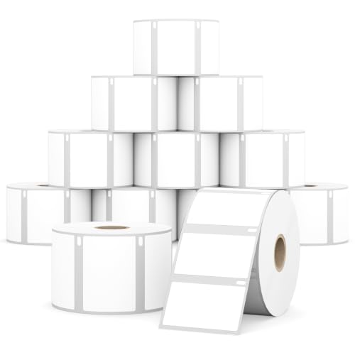 12 Rolls, 12000 Barcodes Labels Replacement for DYMO 30334 1-1/4" x 2-1/4" - size: 2-1/4" x 1-1/4" | 30334-12 Rolls