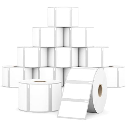 12 Rolls, 12000 Barcodes Labels Replacement for DYMO 30334 1-1/4" x 2-1/4" - size: 2-1/4" x 1-1/4" | 30334-12 Rolls