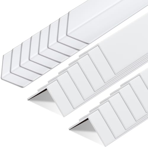 Sasylvia 20 Pcs Wall Corner Guard, 3/4 X 48 Inches, White, Vinyl - color: White, size: 3/4 x 3/4 x 48 Inches
