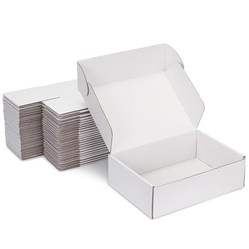 9x6x3 inch White Shipping Boxes for Small Business- Set of 25 - color: White, size: 9x6x3 Inch