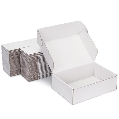 9x6x3 inch White Shipping Boxes for Small Business- Set of 25 - color: White, size: 9x6x3 Inch