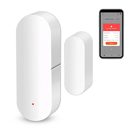 WiFi Door and Window Sensor: Wireless Contact Sensor with Free App Notification Alerts, Smart Door Sensor for Alarm System & Smart Home Automation, Compatible with Alexa Google Home(1Pack) - color: 1pack