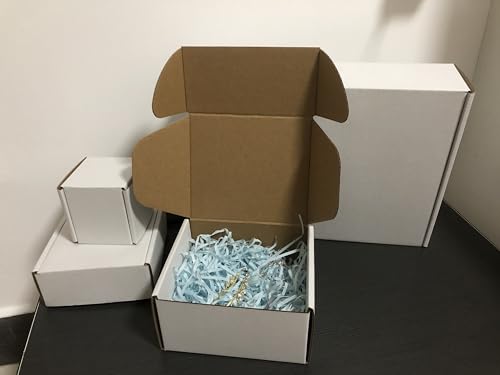 6x5x3 inch White Shipping Boxes 25 Pack,Small Gift Boxes,Bulk of Mailers - size: 6''x5''x3''