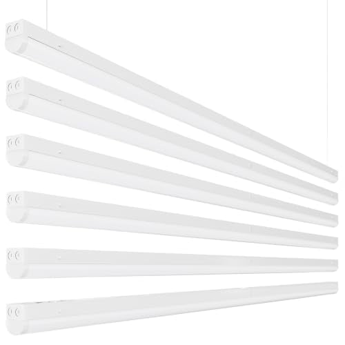 8ft LED Linear Strip Lights 100/80/60W, 30/40/5000K Garage Light - color: Suspended Mount, size: 8FT-6P