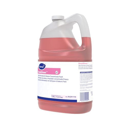Diversey BreakDown Odor Eliminator & Cleaner Conc, Fresh, 1 gal - size: 1-Gallon