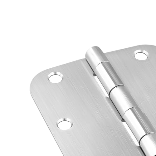 KEILEOHO 12 Pack 3.5 Inch Stainless Steel Door Hinges, Heavy Duty Brushed Nickel Door Hinges, Non-Removable Pin, for Home and Commercial Use