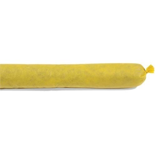 Hazmat Absorbent Sock, Polypropylene, 4’ x 3” (L x Dia.), Yellow, Pack of 30 (YSO430)