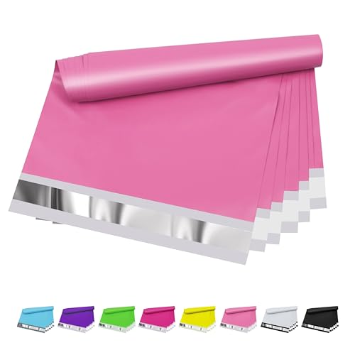 Poly Mailers 9x12 Inch, 100 Pack, Pink Shipping Bags, 2.4 Mil - color: Pink, size: 9x12 Inch 100 Pcs