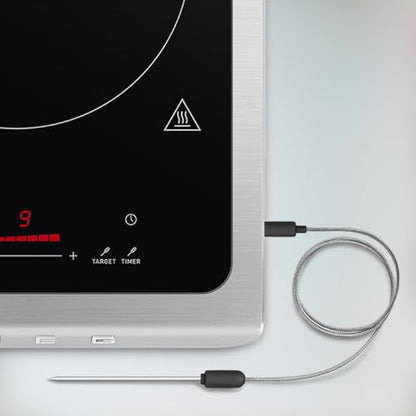 SMEG 1800W Portable Induction Cooker – Collezione Collection | Single-Burner Induction Hob with Probe, 9 Power Levels + Boost, Touch Controls — Travel/RV/Compact Kitchen-Jade - color: Jade