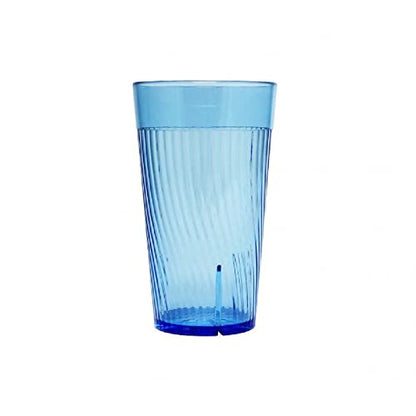 TrueCraftware- 16 oz. Belize Tumbler/Drinking Cups Blue Polycarbonate Set of 12-Premium Iced Tea Glasses Stackable Reusable Drinking Glasses Dishwasher Safe Break-Resistant for Home Restaurants - color: Blue, size: 16 oz