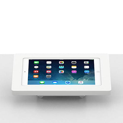 VidaMount White Enclosure and Fixed Tilted 15° Desk/Surface Mount [Bundle] Compatible with iPad 9.7 (5th / 6th Gen), Pro 9.7", Air 1/2 - color: White, size: iPad 9.7 (5th / 6th Gen), Pro 9.7", Air 1/2