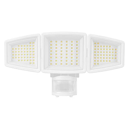 Sylvania Motion Sensor Solar Security Light, Solar Panel, 1800 LMS, Wet Rated, Batteries Included, 5000K, Daylight - 1 Pack (67700) - color: White, style: Solar + Motion Sensor