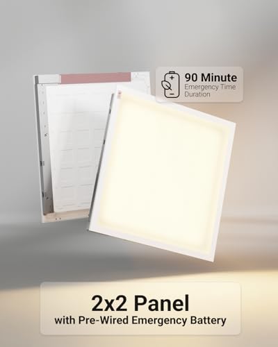 Sunco 2x2 LED Flat Panel Lights, Emergency Backup, 3CCT, 20-40W