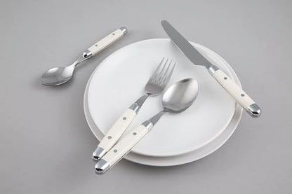 Cambridge Flatware Jubilee White Silverware Set for 4, White (16-Piece) - color: White