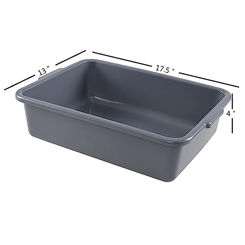 Drephia 4 Pack 13 L Utility Commercial Bus Tubs, Plastic Bus Box Bin