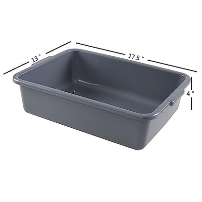 Drephia 4 Pack 13 L Utility Commercial Bus Tubs, Plastic Bus Box Bin