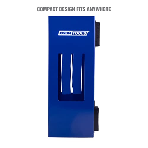 OEMTOOLS 23124 Blue Magnetic Glove Dispenser, Disposable Gloves Box Holder, Magnetic Glove Box Holder for Wall Mount - color: Blue