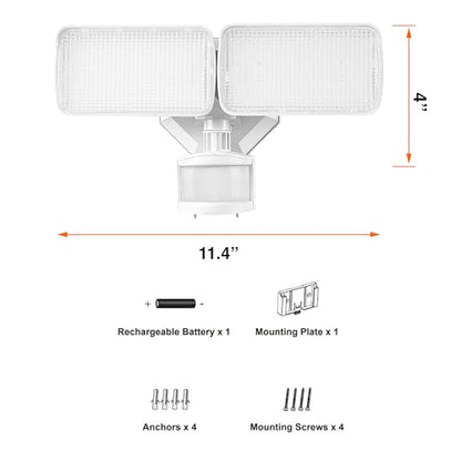 Sylvania 18W Security LED Light with Motion Sensor, Hardwired, 2000 LMS, Wet Rated, 5000K, Daylight - 1 Pack (67424) - color: White, style: 18W Motion Sensor