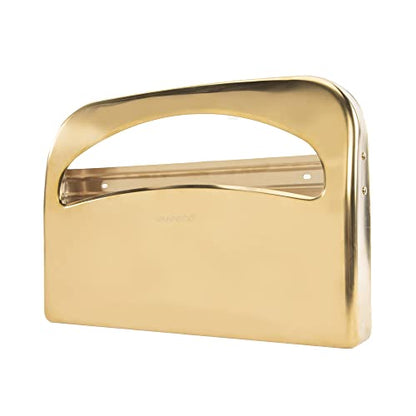 Toilet Seat Cover Dispenser - Stainless Steel Wall Mount (Gold) - color: Gold