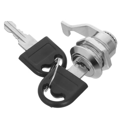 PRETYZOOM Cabinet Cam Lock Cylinder with Keys for Cabinet Mail Box Toolbox - size: 3.70X2.70X1.18CM