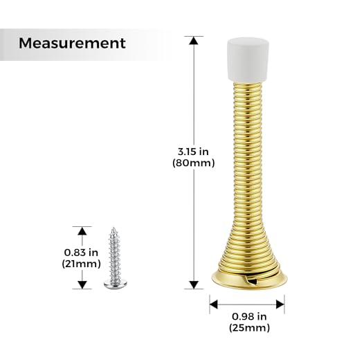 Ravinte Door Stoppers, 48 Pack Gold Spring Door Stops with Rubber Bumper - color: Gold