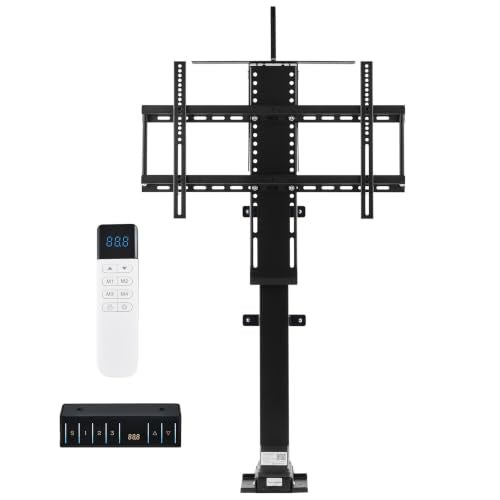 CO-Z Motorized TV Lift for 32" to 70" TVs up to 600x400 VESA, Height Adjustable TV Stand and Wall Mount with Remote Control and Memory Setting, Automatic Lift for Home Office - style: Upgraded 32" to 70"