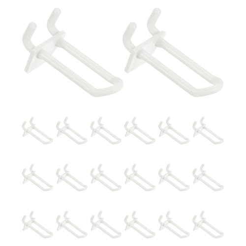 uxcell 20 Pcs Pegboard Hooks 2 Inch Durable Plastic Pegboard Display Hooks - size: 2 Inch