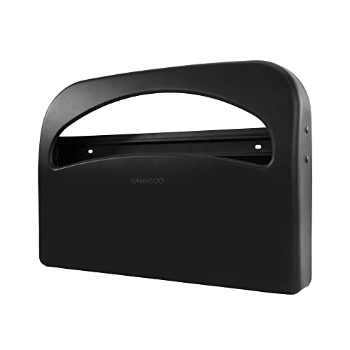 Toilet Seat Cover Dispenser - Stainless Steel Wall Mount (Black) - color: Matte Black