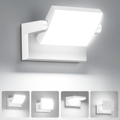 40W Outdoor LED Sconce 350° Rotatable Panel 6000K IP65 Waterproof - color: 1/40w/6000k/White