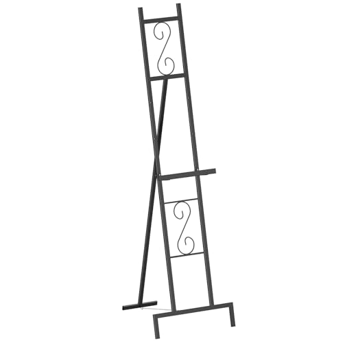 1 Black Easel Stand for Sign, Adjustable Metal Wedding Welcome Sign Stand - style: 1pack-Black