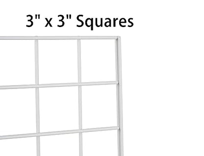 Commercial Grade Gridwall Panels – Heavy Duty Grid Panel for Any Retail Display, 2’ Width x 4’ Height, 3 Gridwall Panels Per Carton (White Finish) - color: White, size: 2'x4' (Pack of 3)