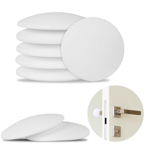 8 Pack 2" Door Stoppers for Wall, White Door Knob Wall Protectors - color: White
