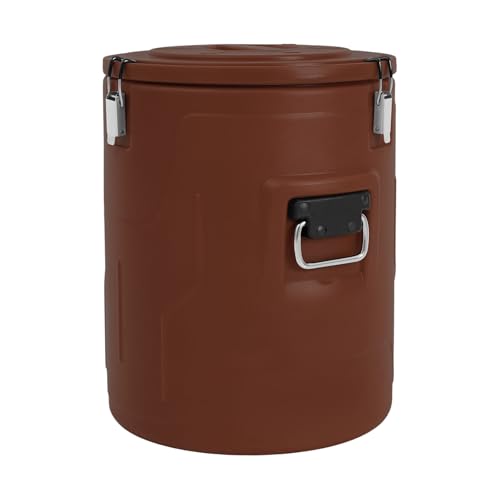 DYNAMI 10 Gal Insulated Food Container,Hot Soup Transport Container Brown - color: Brown, size: 10 Gal
