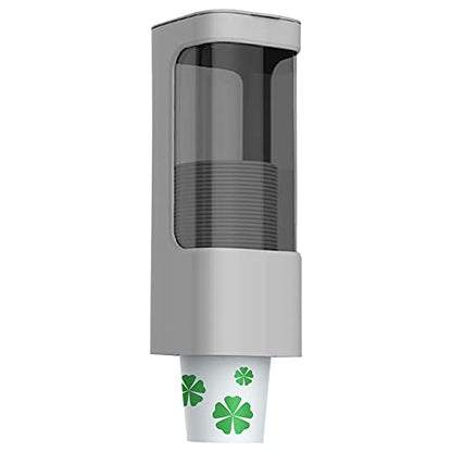 Cup Dispenser, Wall Mount Water Cooler Cups Holder Fit 3-5oz Cup - color: Gray