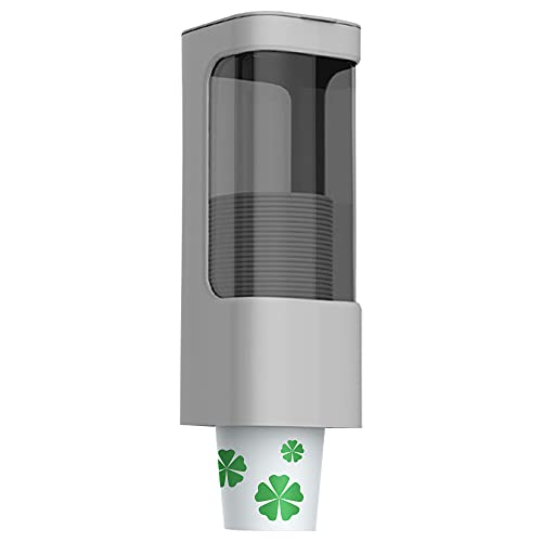 Cup Dispenser, Wall Mount Water Cooler Cups Holder Fit 3-5oz Cup - color: Gray